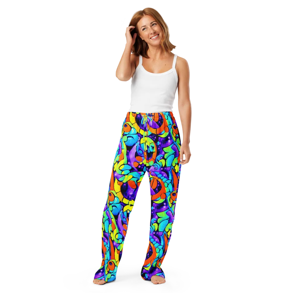 Vivid Collision on Women's Pajama Pants — Front