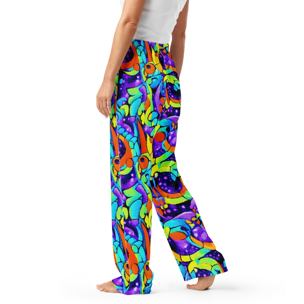 Vivid Collision on Women's Pajama Pants — Left