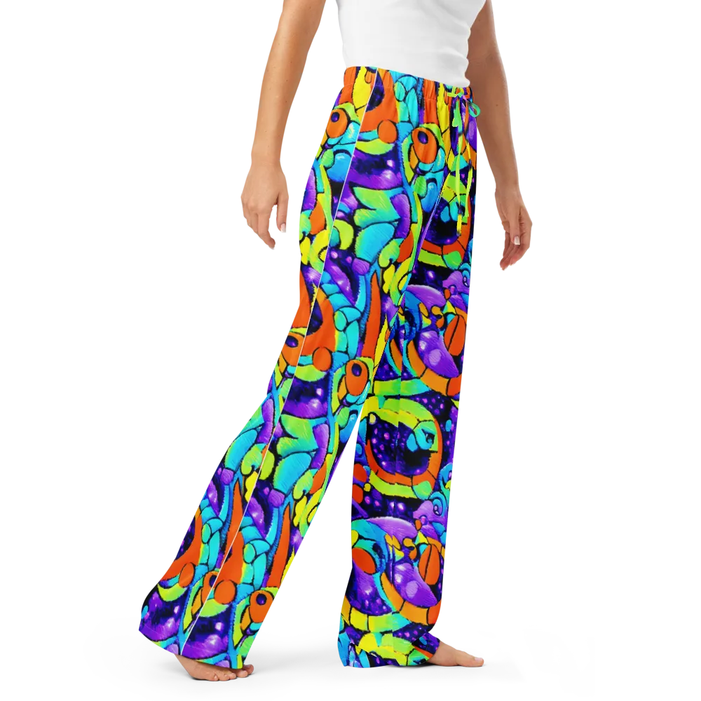 Vivid Collision on Women's Pajama Pants — Right Front