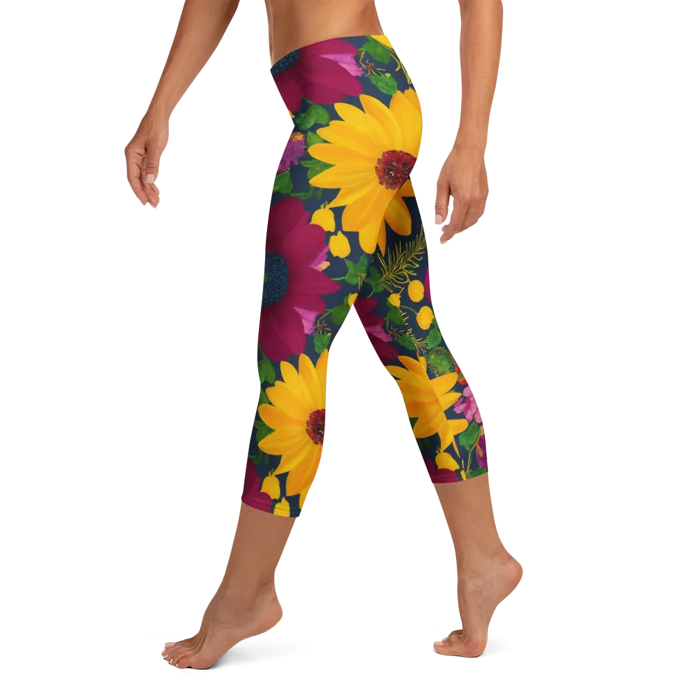 Solar Bouquet on Capri Leggings — Left