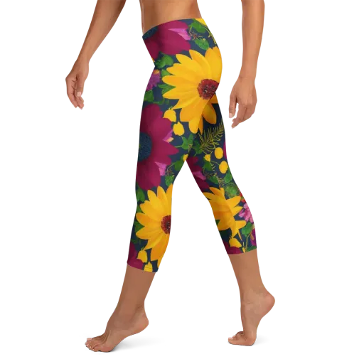 Solar Bouquet on a Capri Leggings