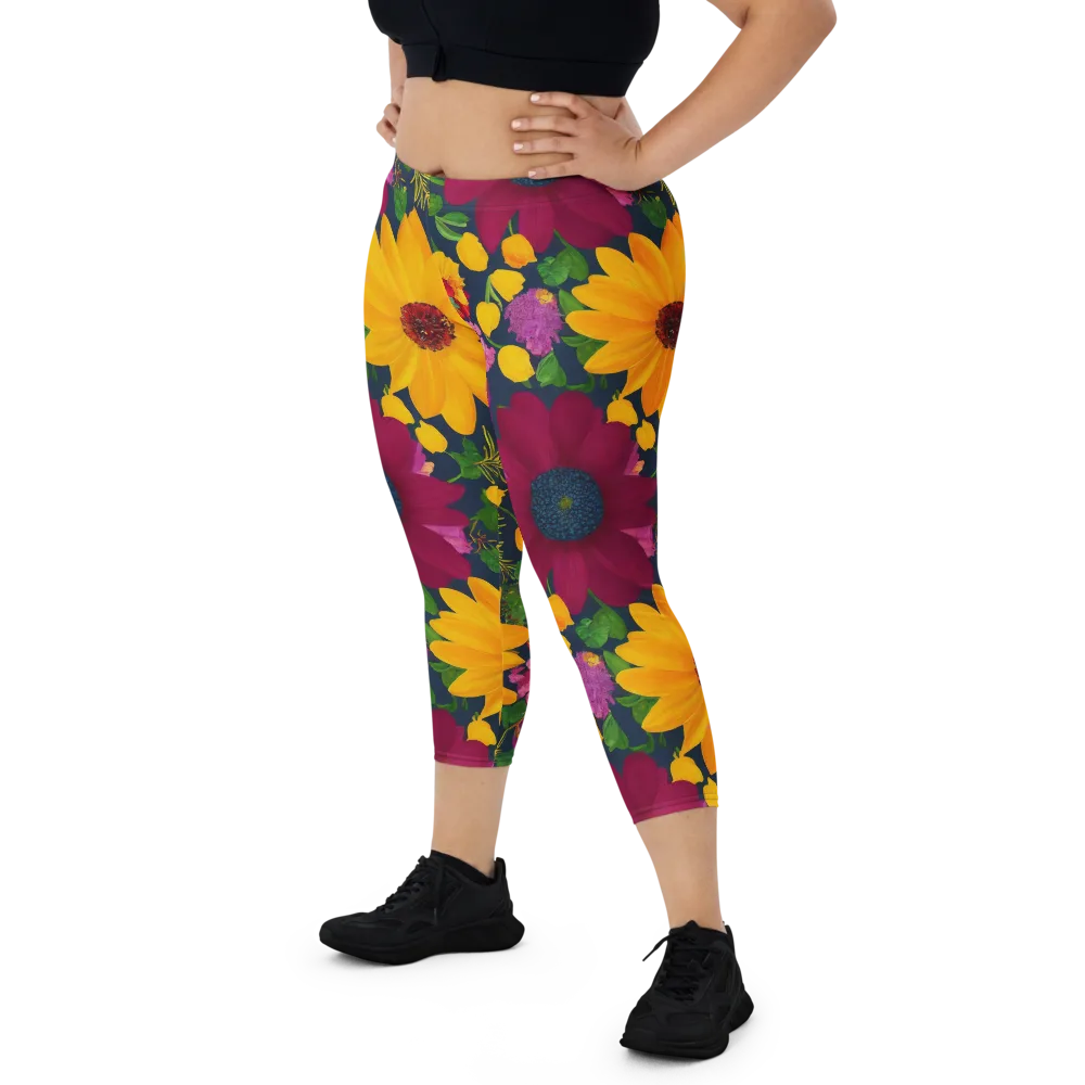 Solar Bouquet on Capri Leggings — Front