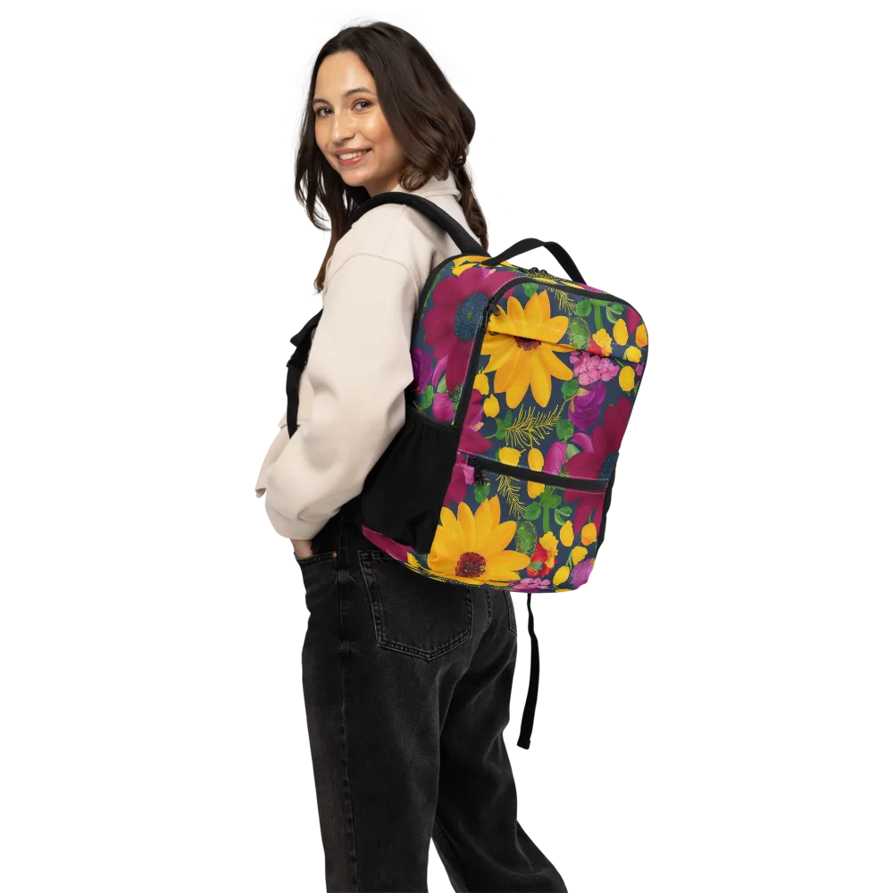 Solar Bouquet on Utility Backpack — Back