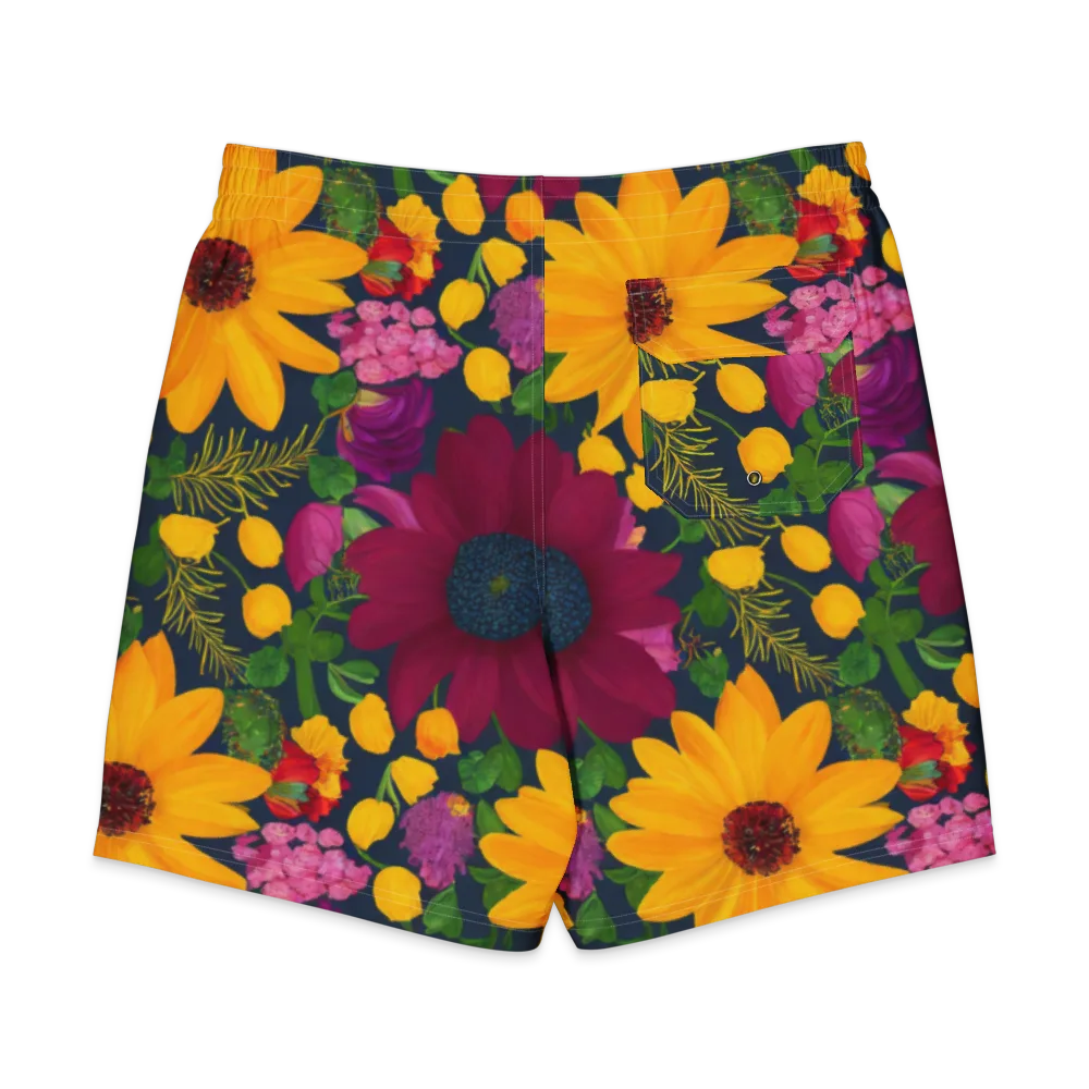 Solar Bouquet on Men's Board Shorts — Back