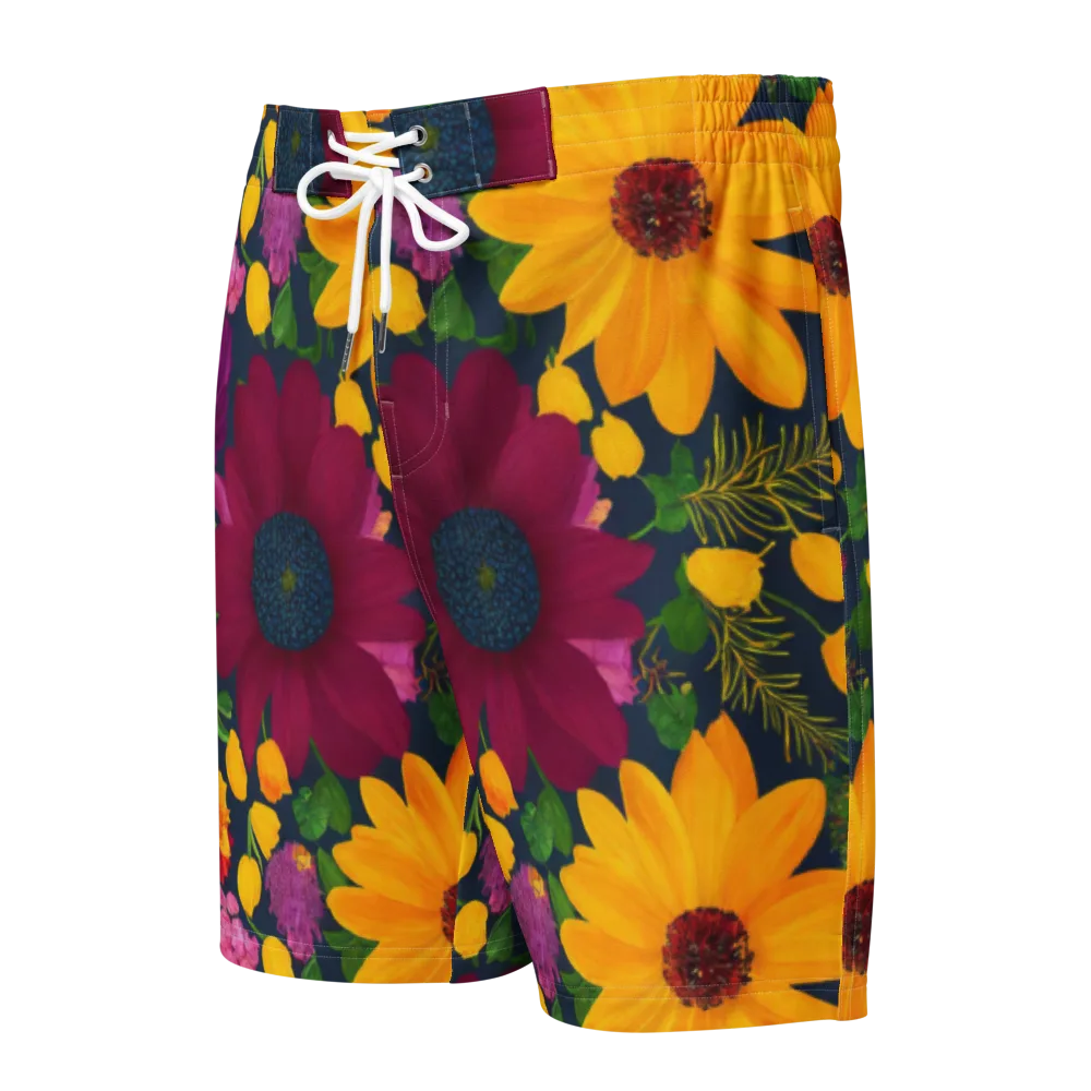 Solar Bouquet on Men's Board Shorts — Front
