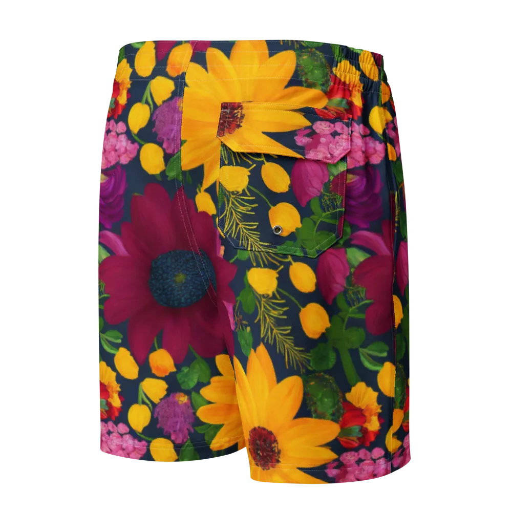 Solar Bouquet on Men's Board Shorts — Back