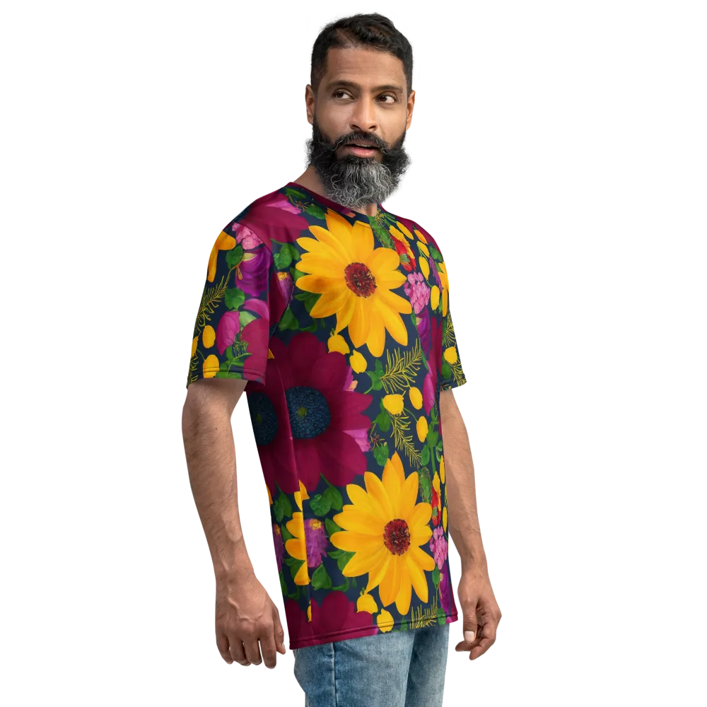 Solar Bouquet on Men's Crew Neck T-Shirt — Right