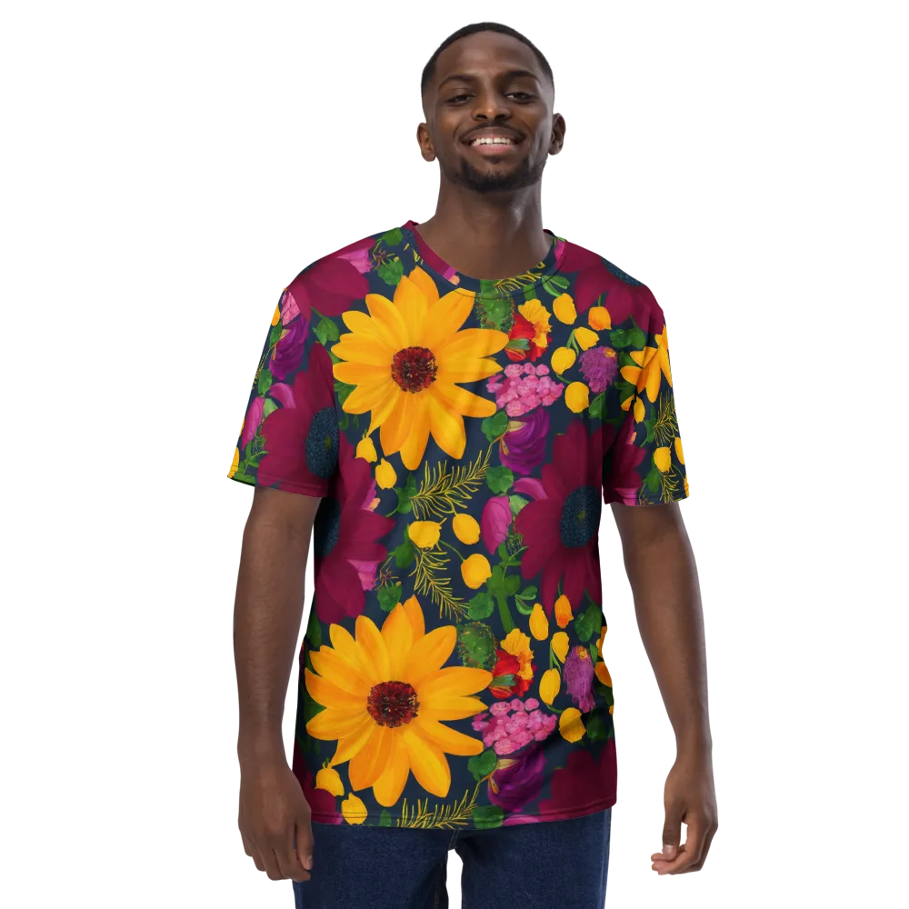 Solar Bouquet on Men's Crew Neck T-Shirt — Front