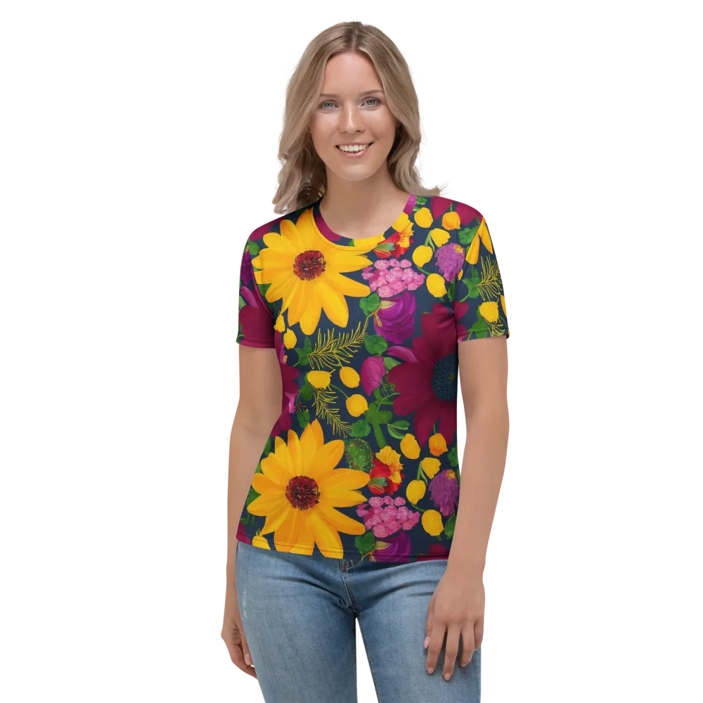 Solar Bouquet on Women's Crew Neck T-Shirt — Front