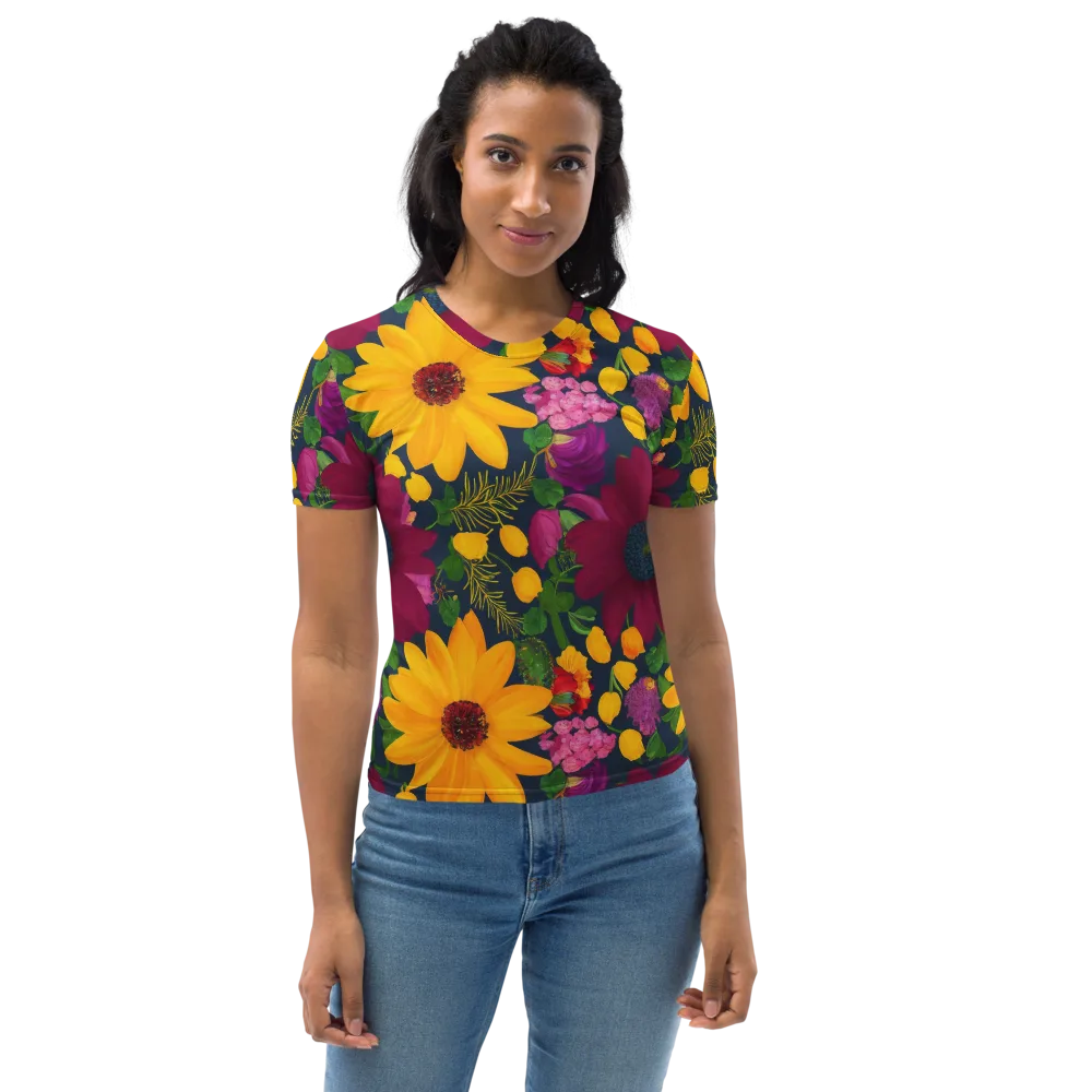 Solar Bouquet on Women's Crew Neck T-Shirt — Front