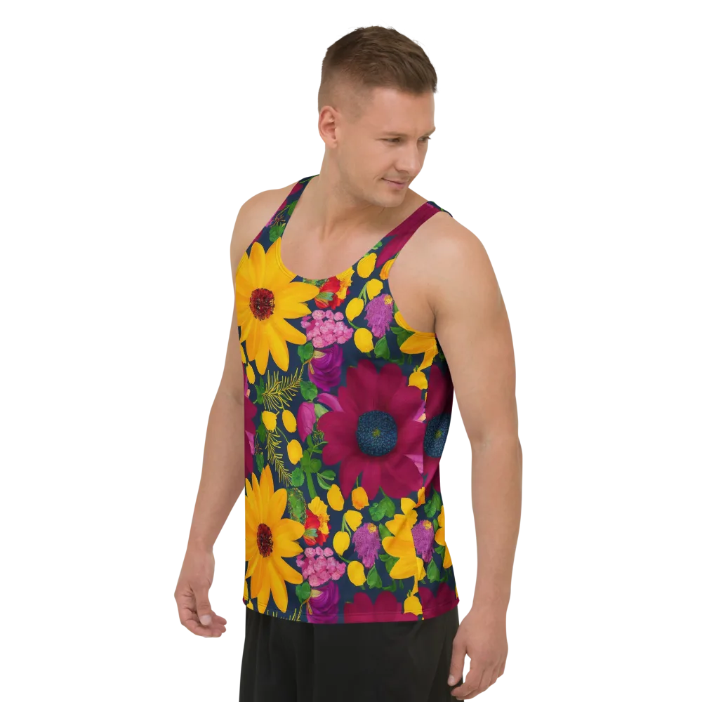 Solar Bouquet on Men's Tank Top — Left Front