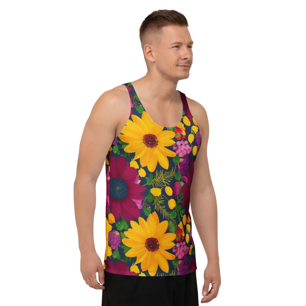 Solar Bouquet on Men's Tank Top — Right Front