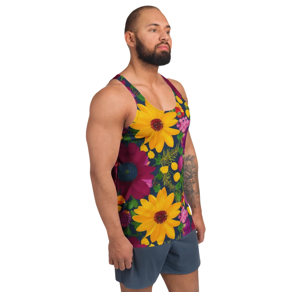 Solar Bouquet on Men's Tank Top — Right Front