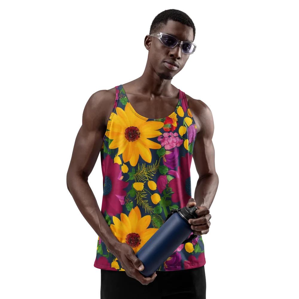 Solar Bouquet on Men's Tank Top — Front