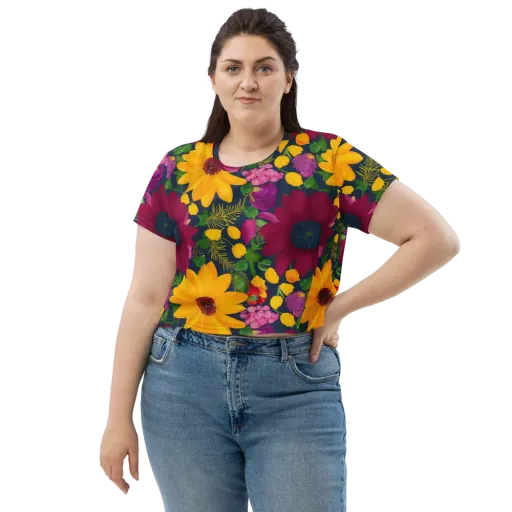 Solar Bouquet on a Crop Tee