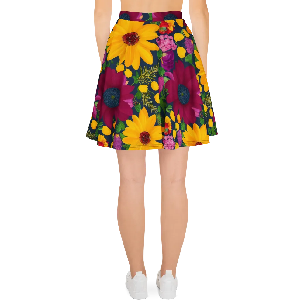 Solar Bouquet on Skater Skirt — Back