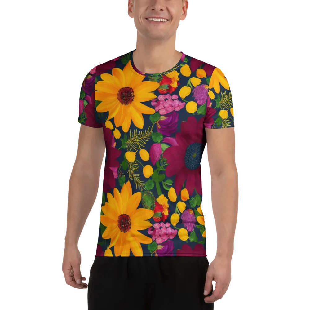 Solar Bouquet on Men's Athletic T-Shirt — Front