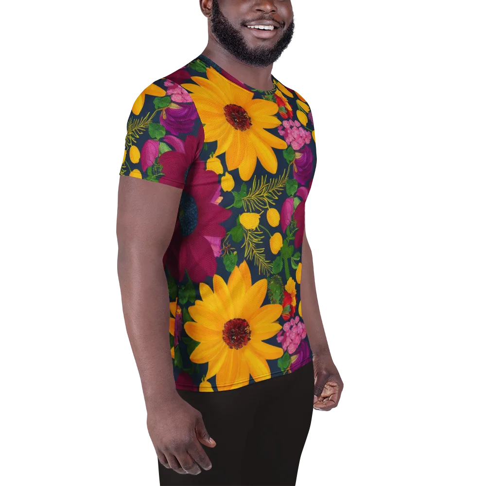 Solar Bouquet on Men's Athletic T-Shirt — Right