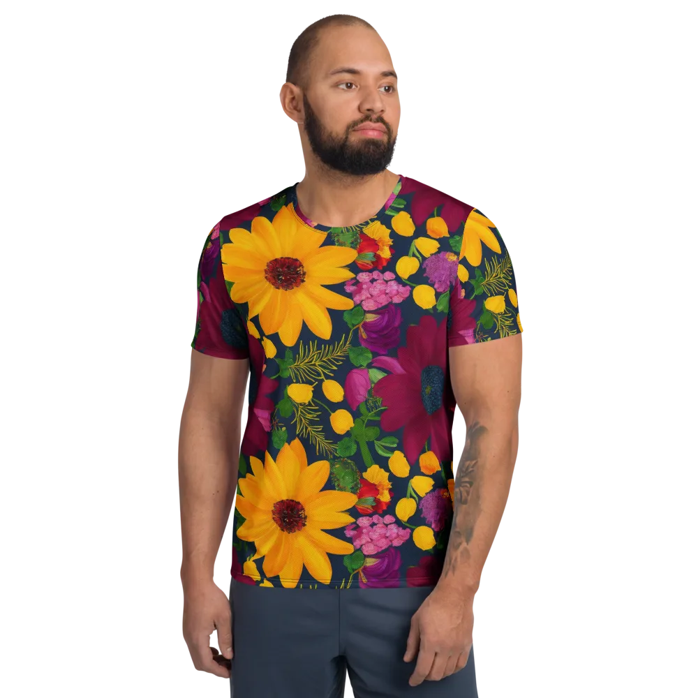 Solar Bouquet on Men's Athletic T-Shirt — Front