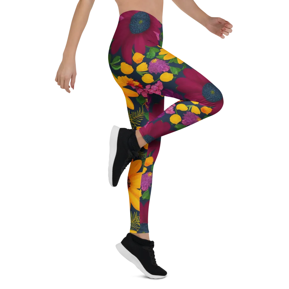 Solar Bouquet on Leggings — Right