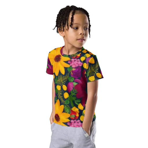 Solar Bouquet on a Kids Crew Neck T-Shirt