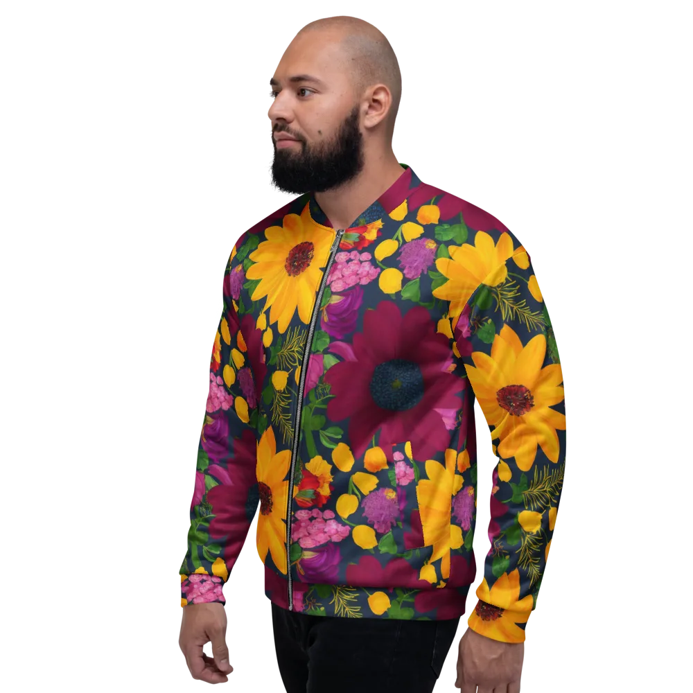 Solar Bouquet on Bomber Jacket — Left