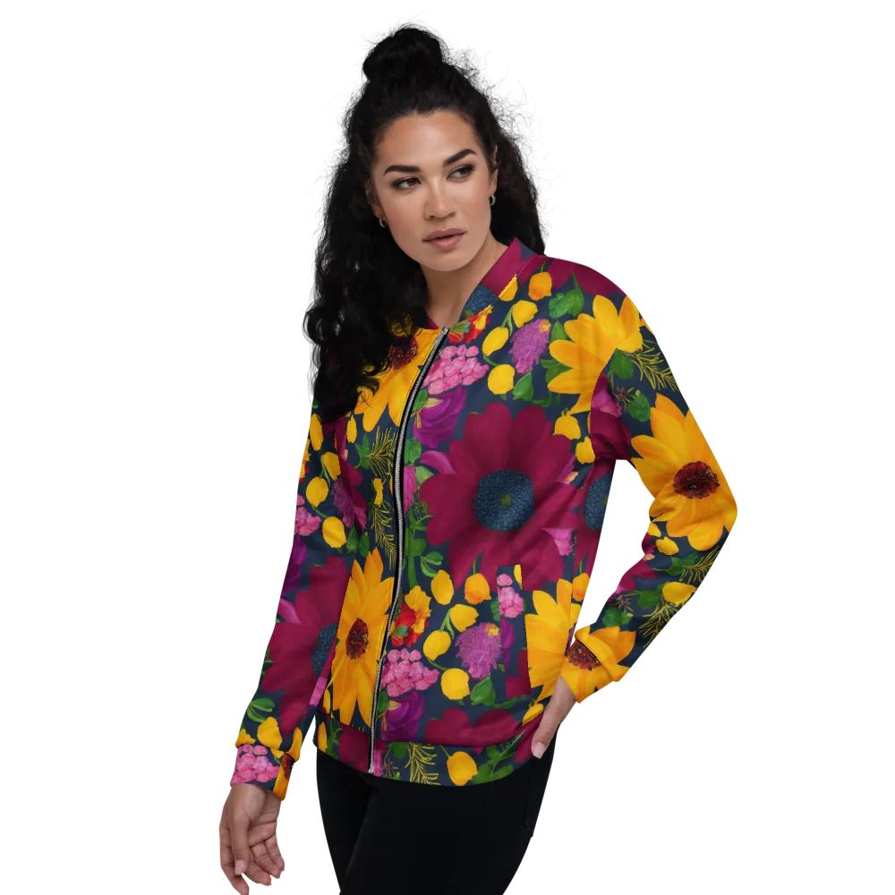 Solar Bouquet on Bomber Jacket — Left