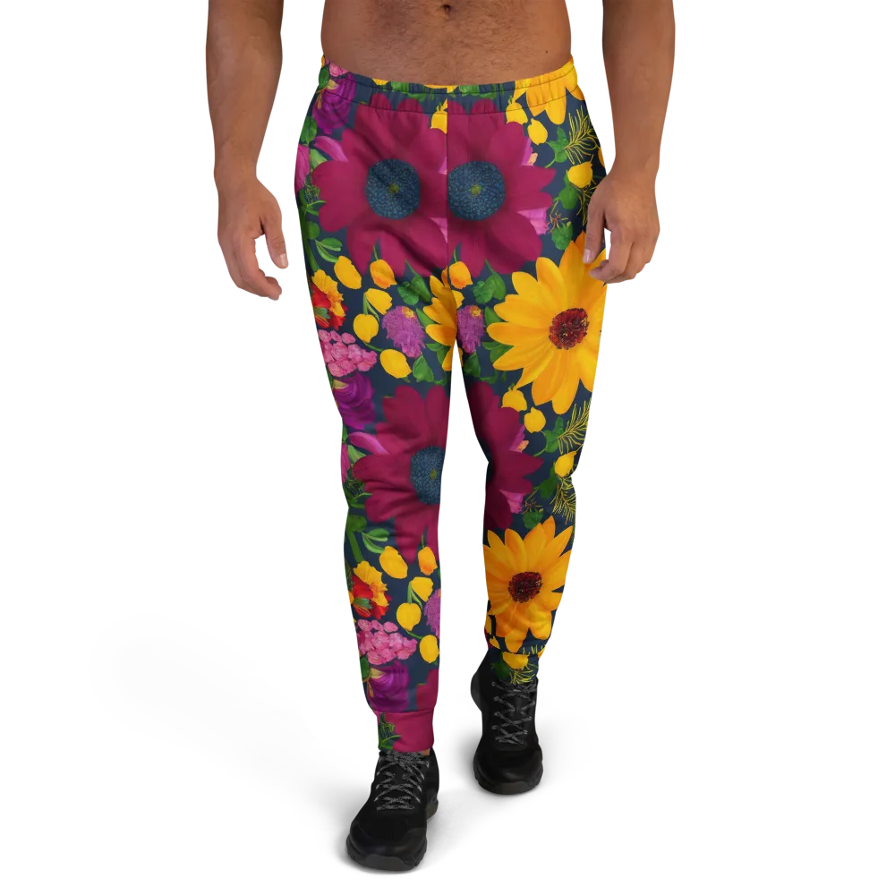 Solar Bouquet on Men's Joggers — Front
