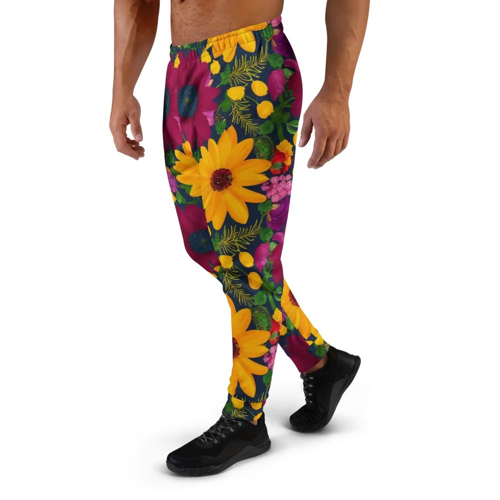 Solar Bouquet on Men's Joggers — Left
