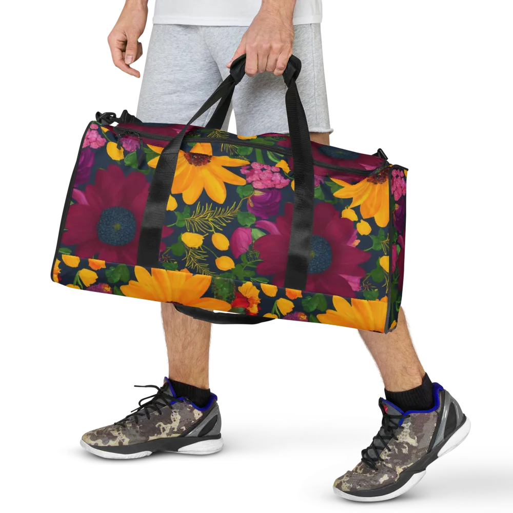 Solar Bouquet on Duffle Bag — Front