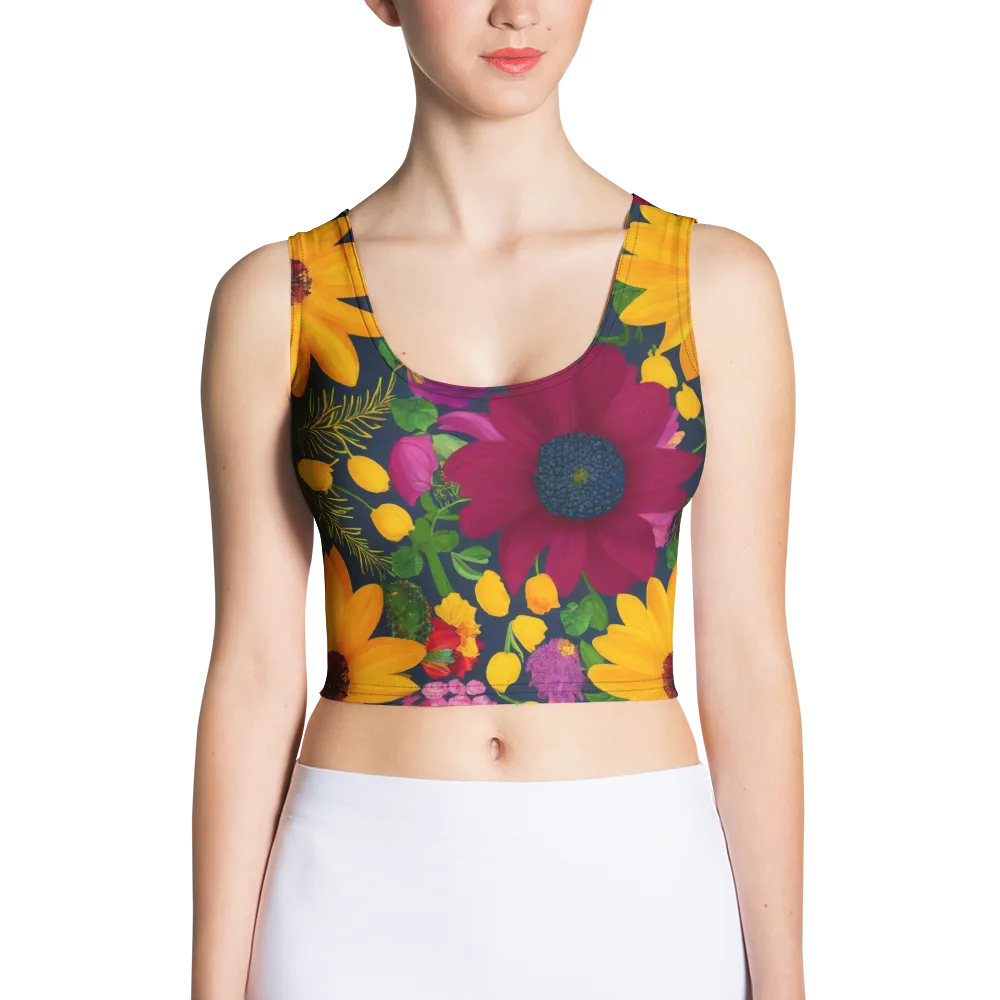Solar Bouquet on Crop Top — Front