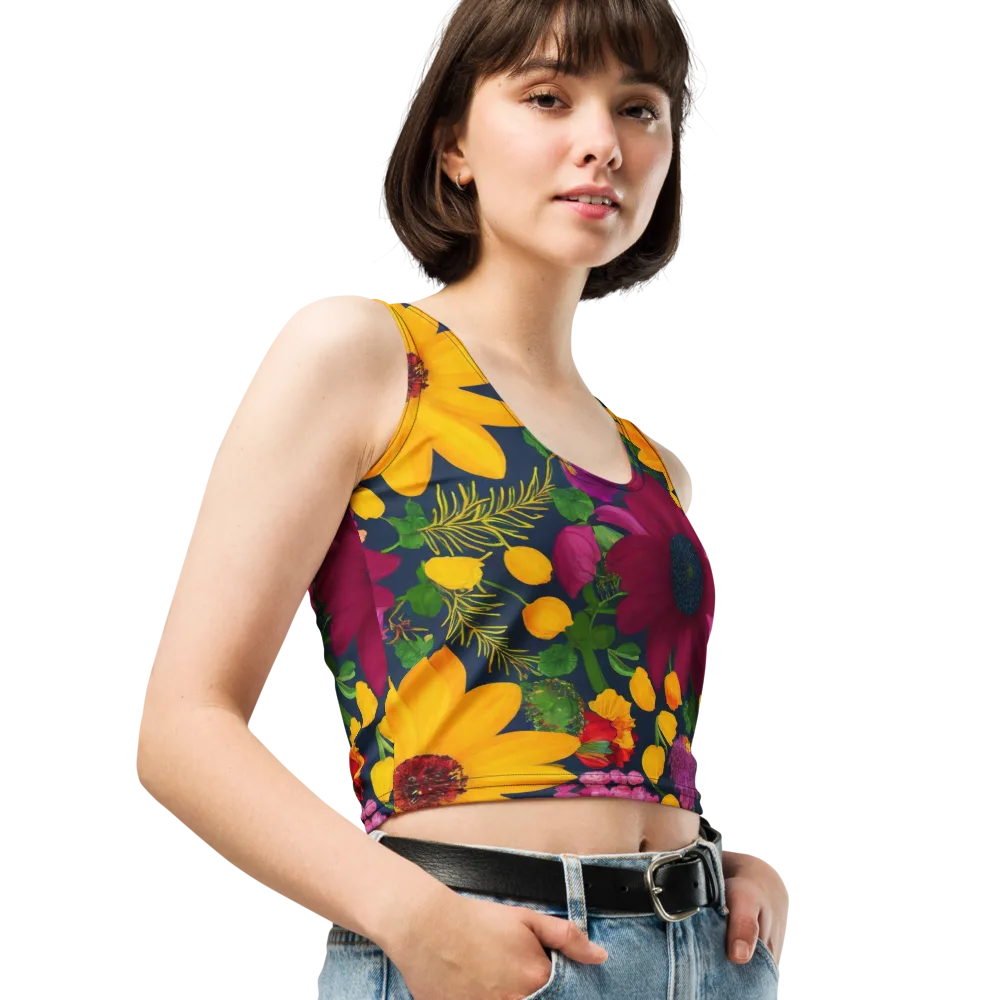 Solar Bouquet on Crop Top — Right Front