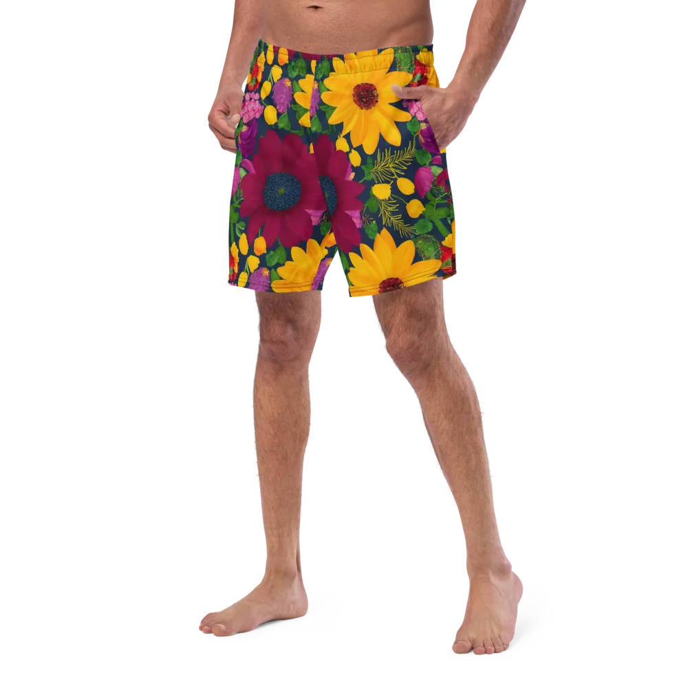 Solar Bouquet on Swim Trunks — Left Front