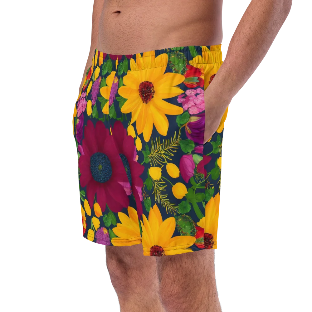 Solar Bouquet on Swim Trunks — Left Front