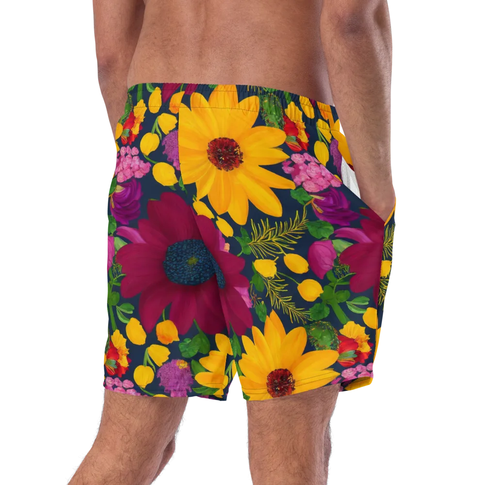 Solar Bouquet on Swim Trunks — Right Back