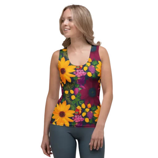 Solar Bouquet on a Women's Tank Top