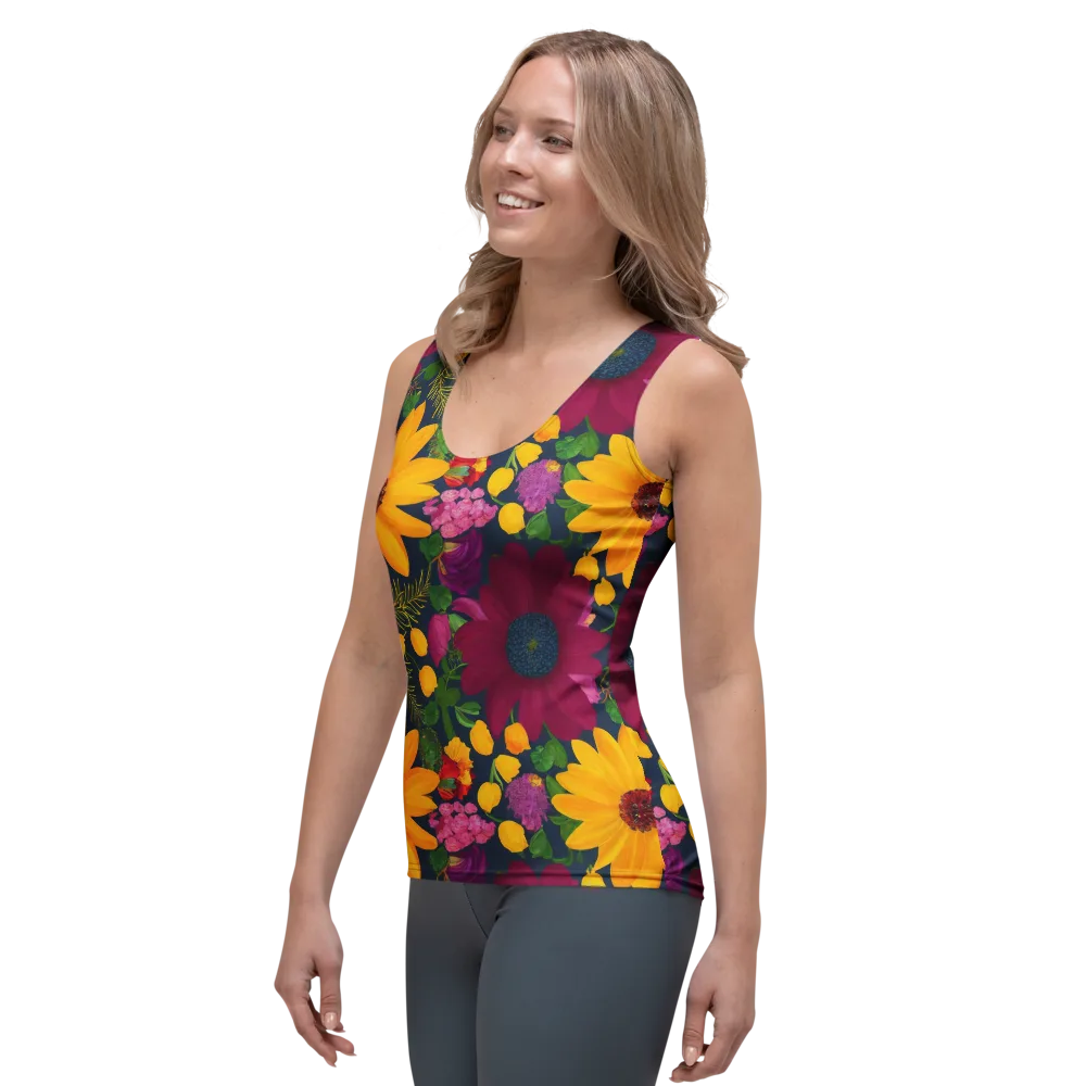 Solar Bouquet on Women's Tank Top — Left Front