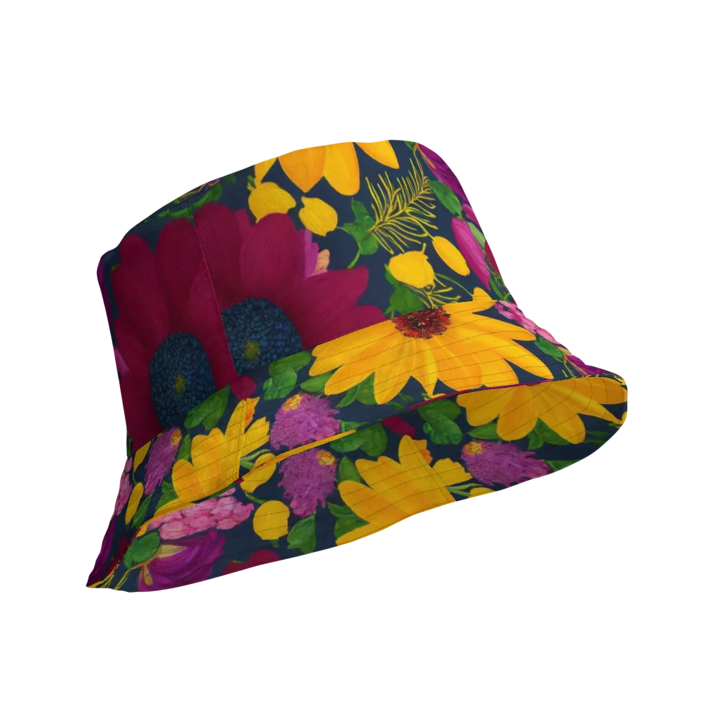 Solar Bouquet on Reversible Bucket Hat — Product details Outside