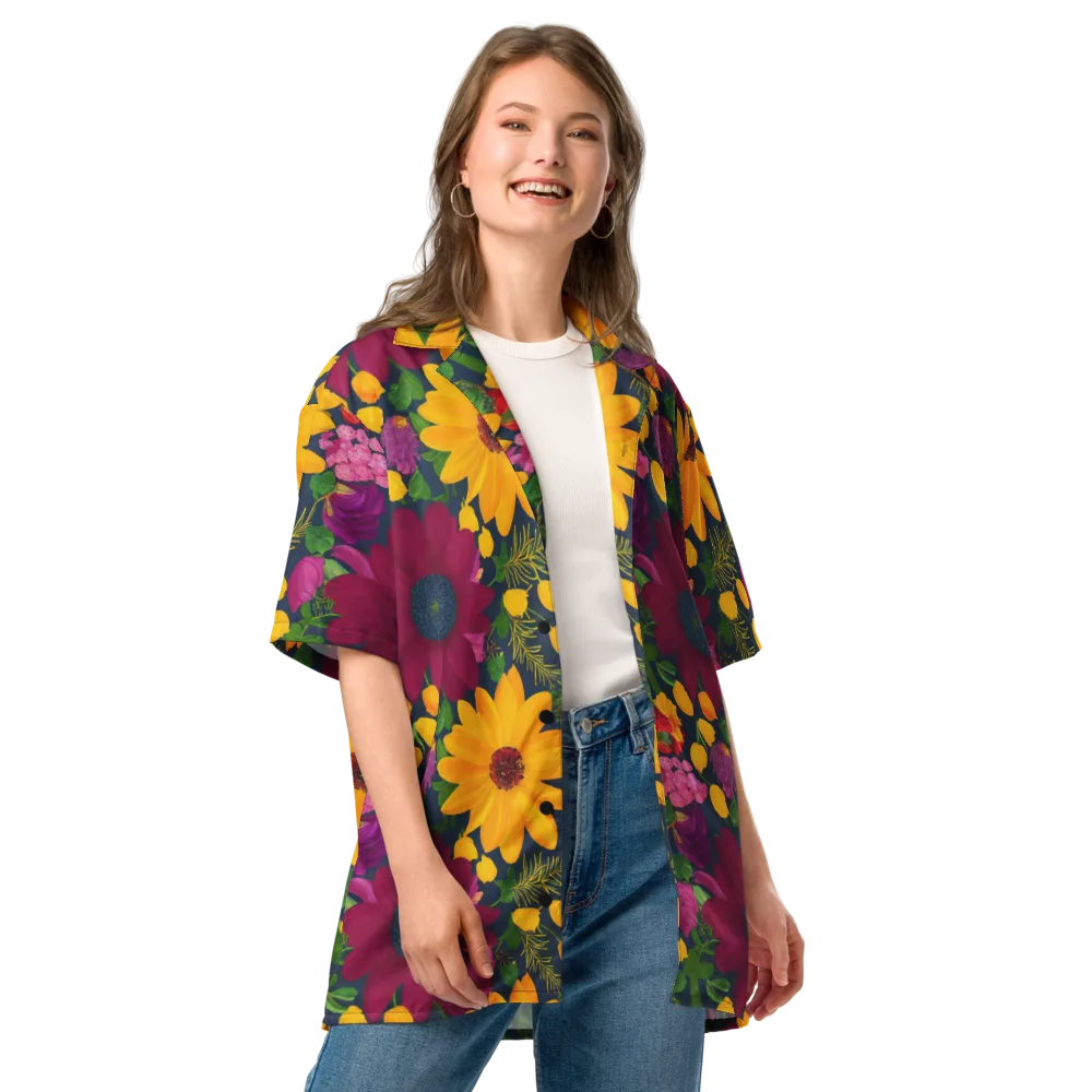 Solar Bouquet on Button Shirt — Front