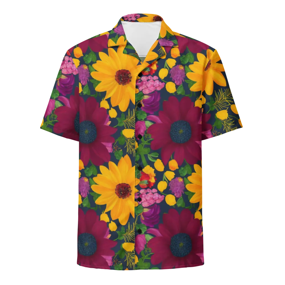 Solar Bouquet on Button Shirt — Front