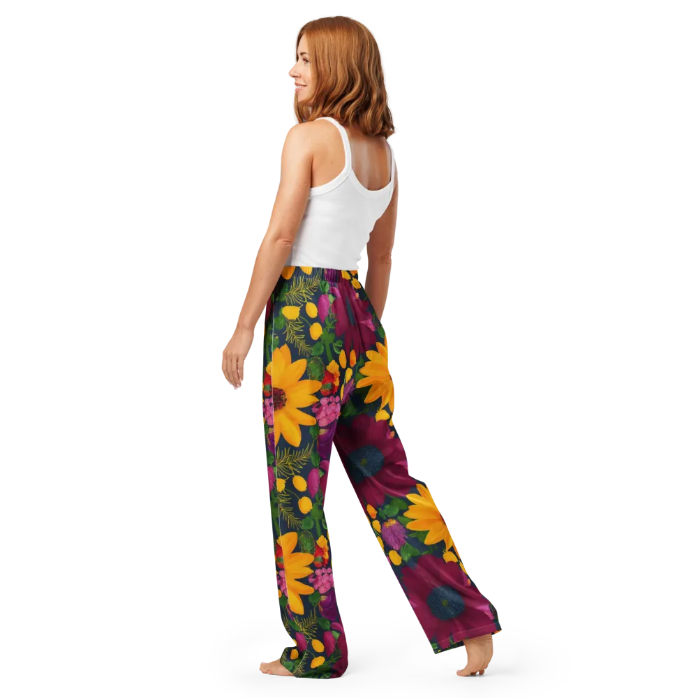 Solar Bouquet on Women's Pajama Pants — Back