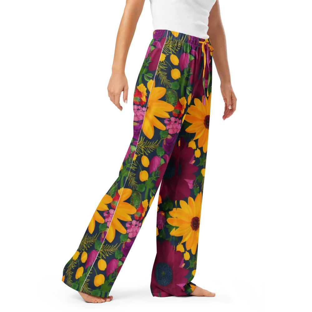 Solar Bouquet on Women's Pajama Pants — Right Front