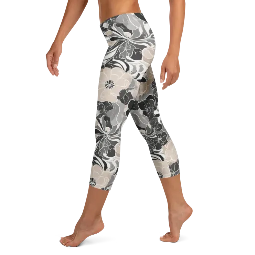 Chalk Bloom on a Capri Leggings