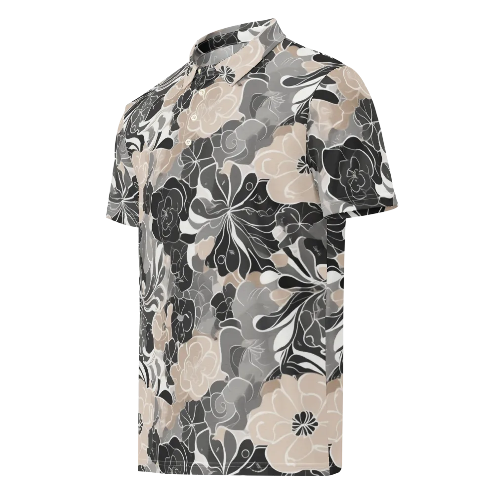 Chalk Bloom on Men's Slim Fit Polo Shirt — Left Front