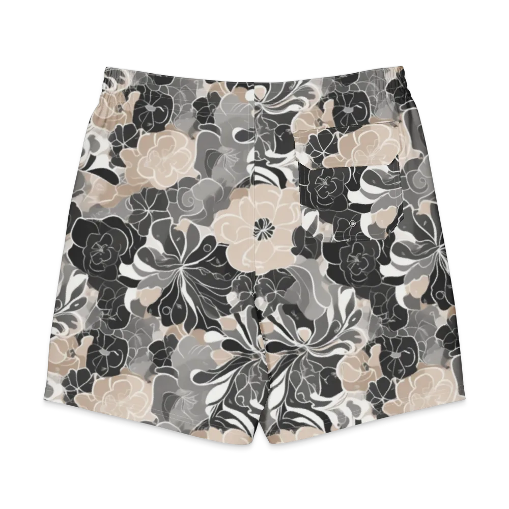 Chalk Bloom on Men's Board Shorts — Back