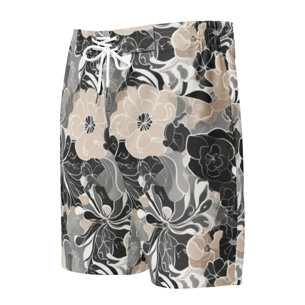 Chalk Bloom on Men's Board Shorts — Front