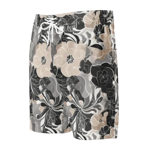 Chalk Bloom on a Men's Board Shorts