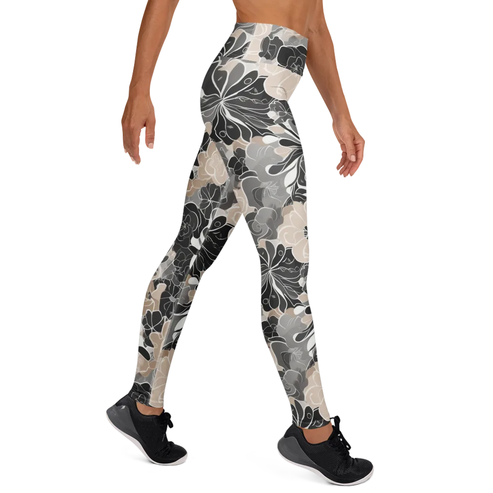 Chalk Bloom on Yoga Leggings — Right