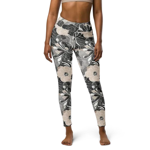 Chalk Bloom on a Yoga Leggings