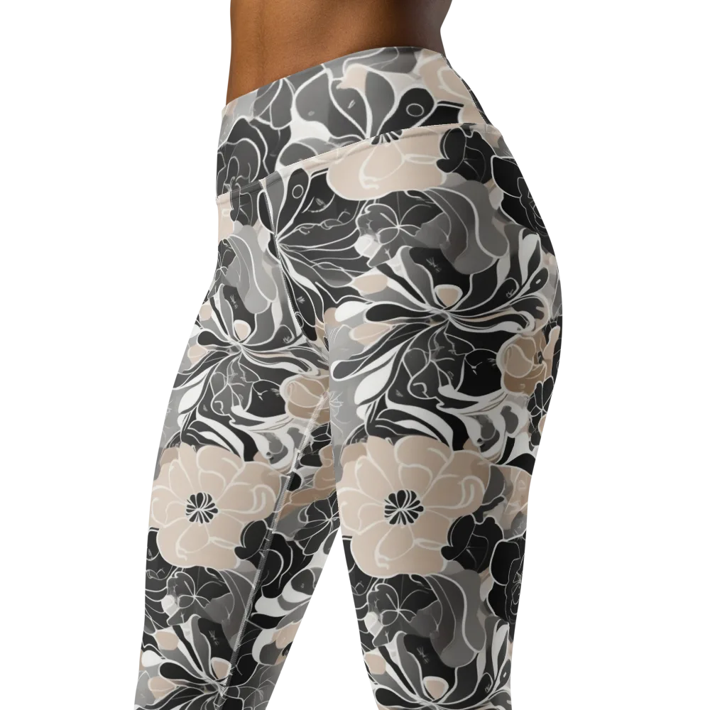 Chalk Bloom on Yoga Leggings — Left Front